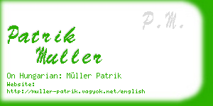 patrik muller business card